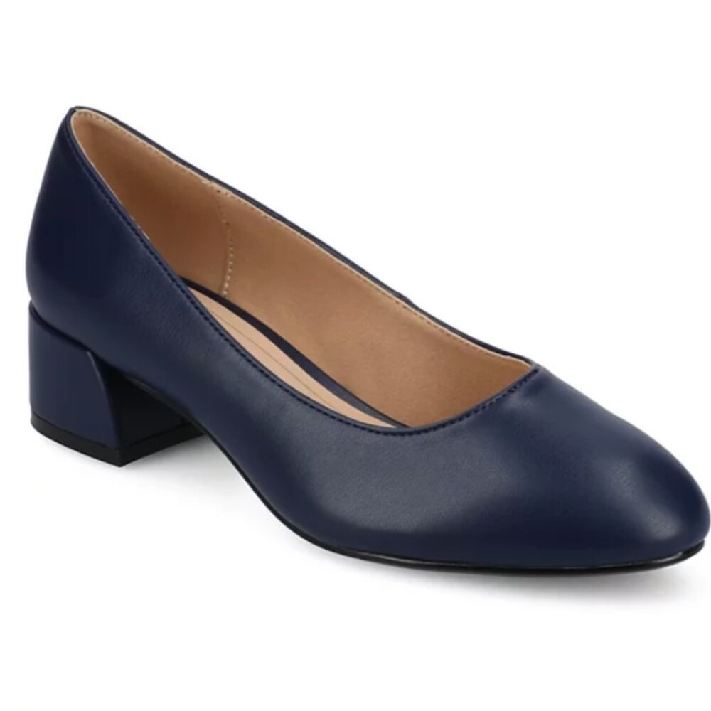 Journee Collection Women's Saarii Round Toe Block Heel Pumps Size 9.5 M